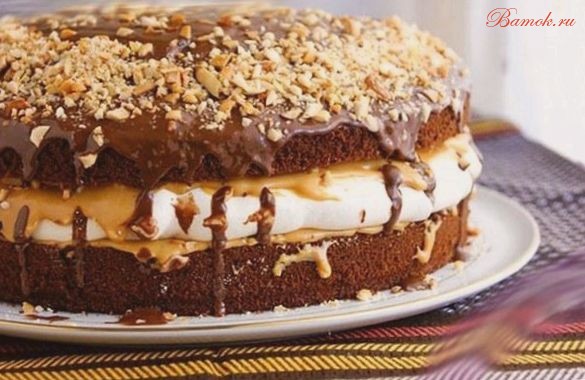 Домашний торт «Сникерс» к празднику Домашний торт «Сникерс» к празднику