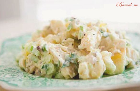 Салат картофельный под соусом по-татарски
