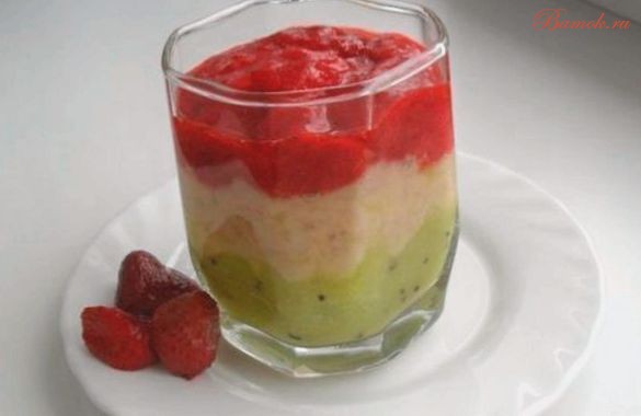 Трехслойный фруктово-ягодный мусс