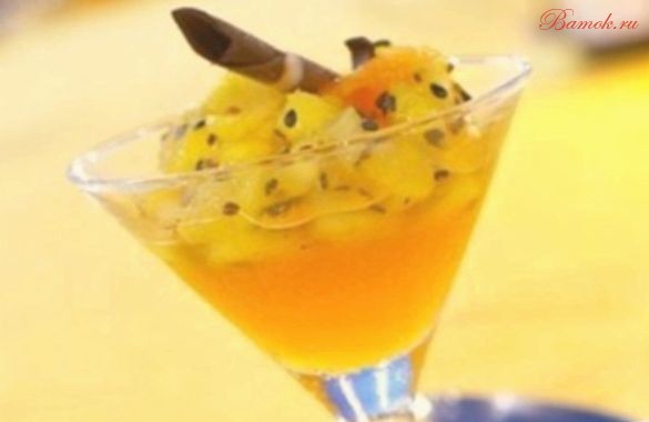 Ананасовый десерт в имбирно-ромовом сиропе