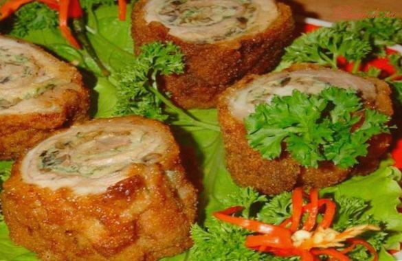 Мясная закуска «Пенечки» с шампиньонами Мясная закуска «Пенечки» с шампиньонами