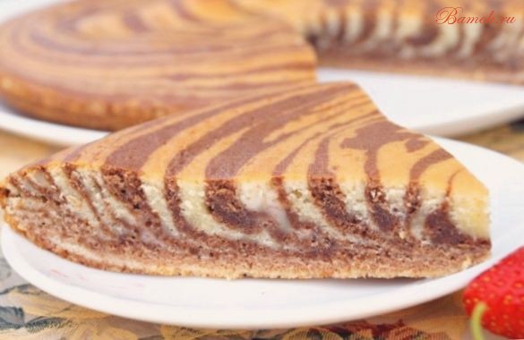 Нежный кекс «Зебра» в мультиварке Нежный кекс «Зебра» в мультиварке