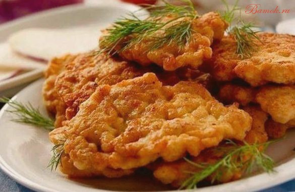 Оладьи «Растрепки» из куриной грудки