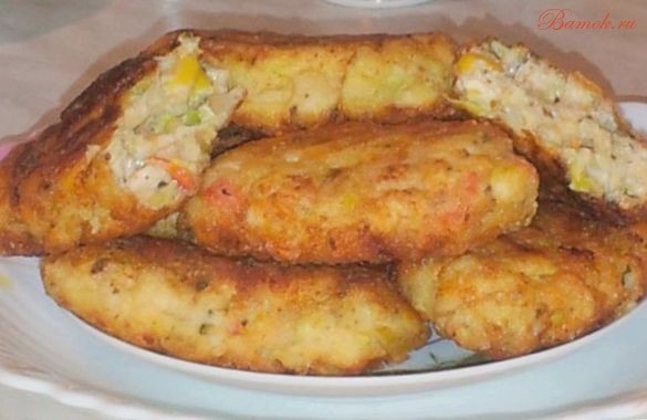 Паровые котлеты в мультиварке с гавайской смесью