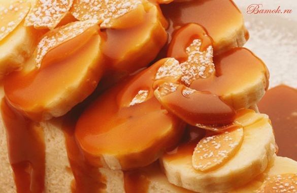 Банановый чизкейк с карамелью