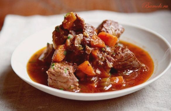 Говядина Бургиньон с беконом Говядина Бургиньон с беконом