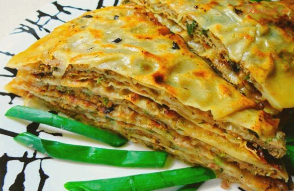 Китайские лепешки с мясным фаршем