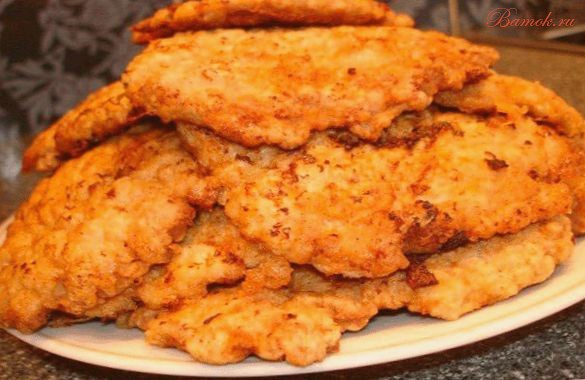 Отбивные из мясного фарша в панировке Отбивные из мясного фарша в панировке
