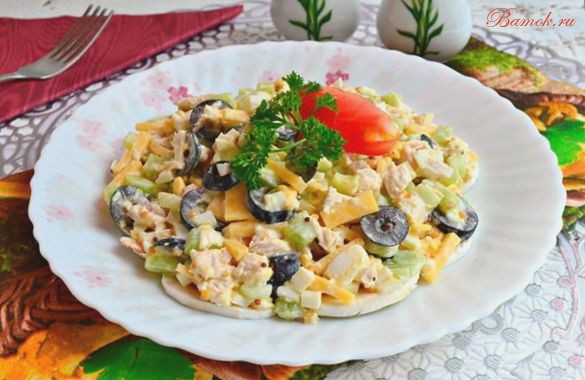 Салат «Убей меня ласково» с шампиньонами Салат «Убей меня ласково» с шампиньонами