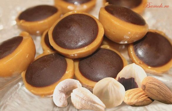 Домашние конфеты Тоффи с фундуком Домашние конфеты Тоффи с фундуком