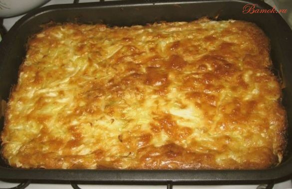 Домашний пирог с капустой для ленивых