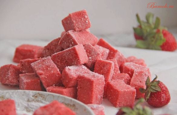 Домашний рахат-лукум с клубникой