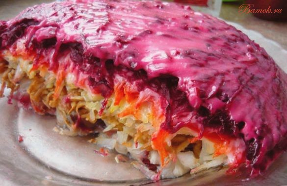 Классическая сельдь под шубой по-домашнему