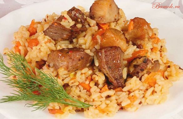 Плов из свинины, баранины или курицы в мультиварке