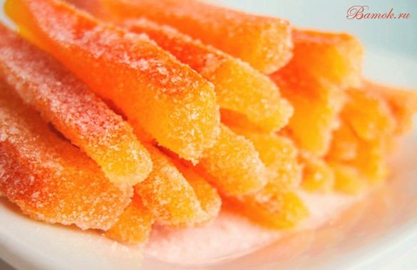 Сахарные цукаты из апельсиновых корок