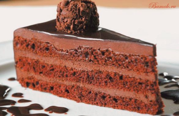 Шоколадный торт с трюфельным кремом Шоколадный торт с трюфельным кремом