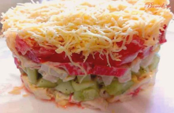 Слоеный салат «Безумный» Слоеный салат «Безумный»