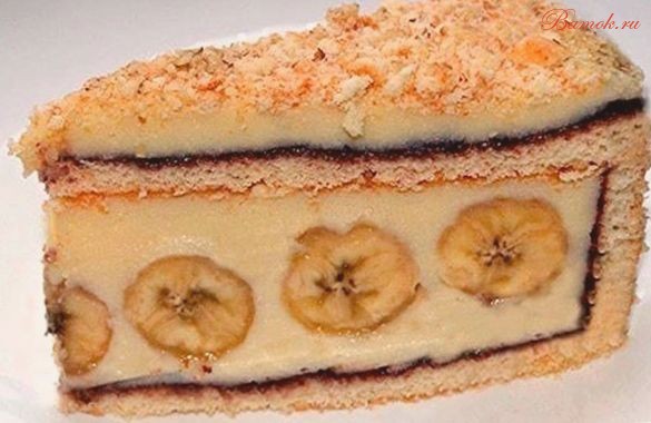 Торт с бананами и джемом