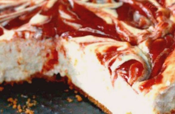 Чизкейк с гуавой и греческим йогуртом