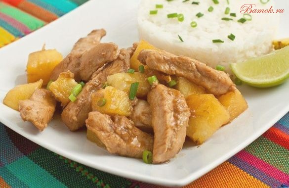 Курица соленая с ананасом по-скандинавски