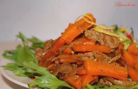 Ласковая телятина с морковью в мультиварке