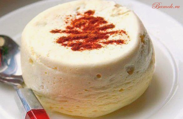 Легкое творожное суфле с фруктами