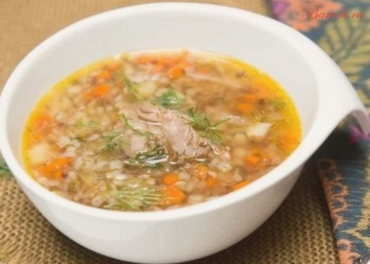 Постный гречневый суп в мультиварке