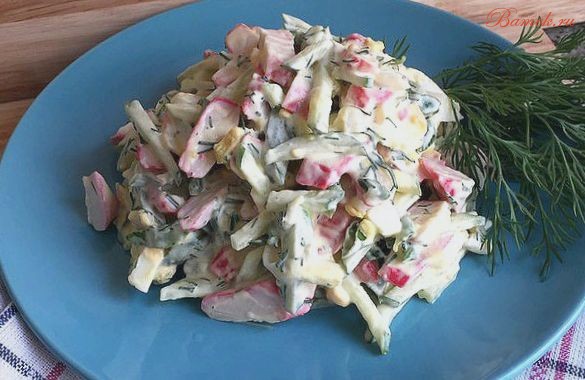 Салат «Дачный» с крабовыми палочками
