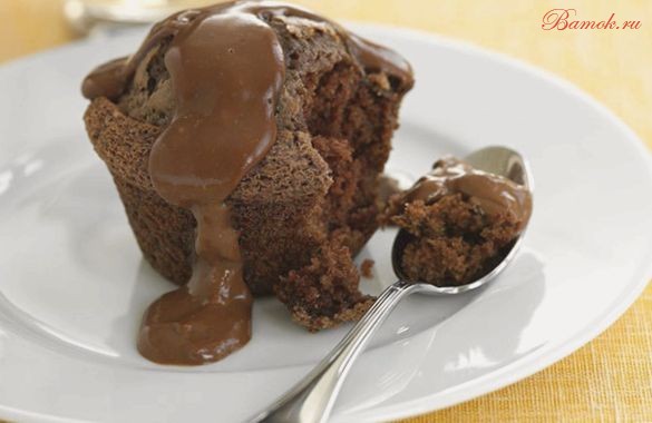 Шоколадный кекс в неприятном шоколаде