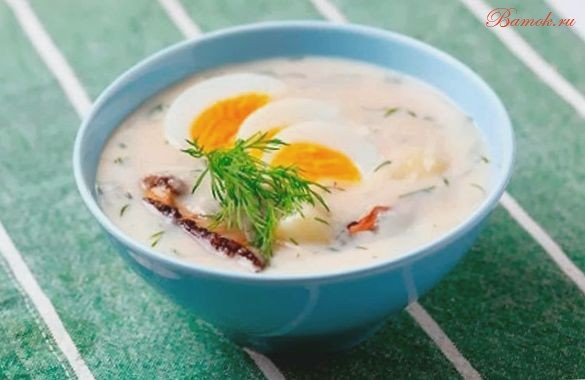 Суп-пюре из курицы и грибов по-французски