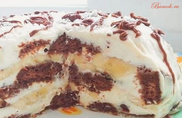 Торт из пряников со сметаной без выпечки