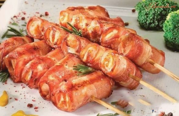 Жаркое в пивном маринаде и сырные шашлычки