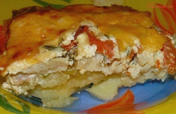 Чудесная рыбка с картофелем в духовке