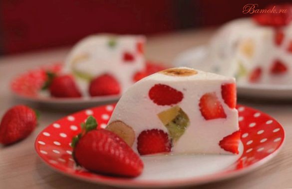 Фруктовый десерт из творога без выпечки