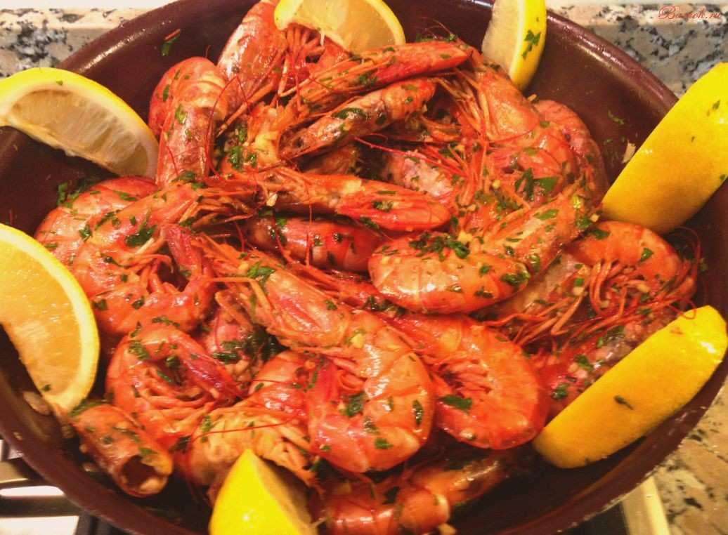 Креветки к пиву, обжаренные в кетчупе