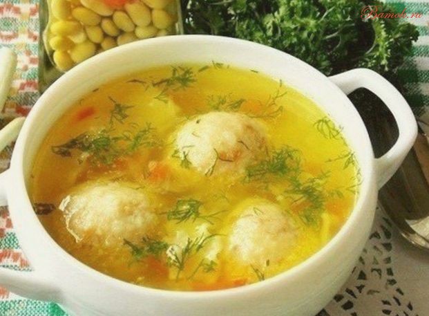 Простой суп с сырными шариками