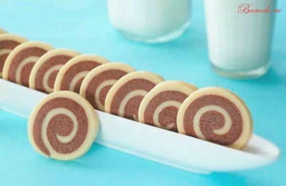 Печенье песочное «Улитка» с какао Печенье песочное «Улитка» с какао
