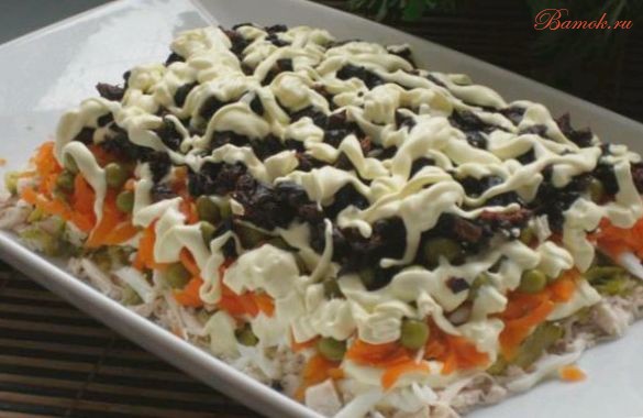 Салат слоеный «Прага»