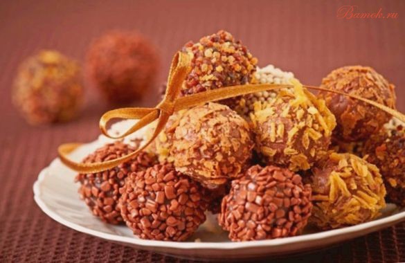 Шоколадные трюфели с орехом