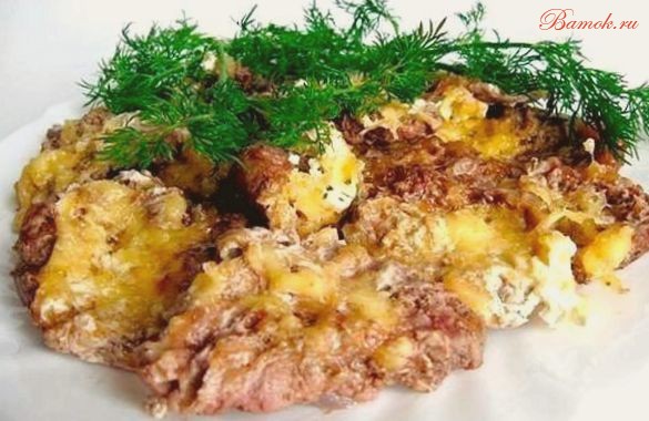 Телятина с сыром и пряностями в фольге