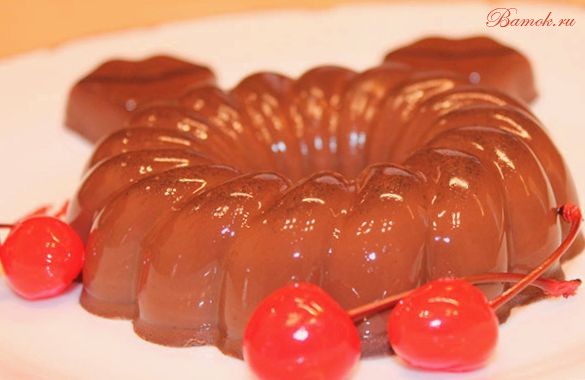 Ванильно –шоколадное желе на десерт Ванильно –шоколадное желе на десерт