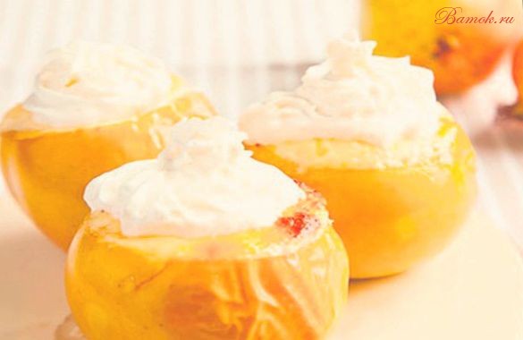 Яблоки со сливками по-американски