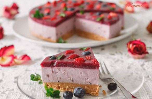 Ягодный чизкейк в духовке