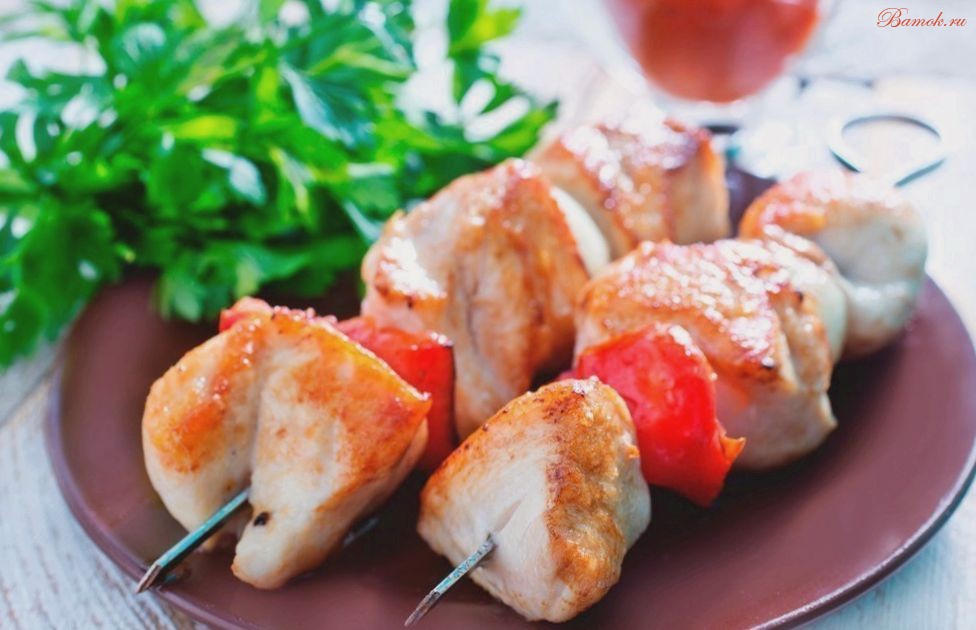Экзотический шашлык из куриного филе Экзотический шашлык из куриного филе