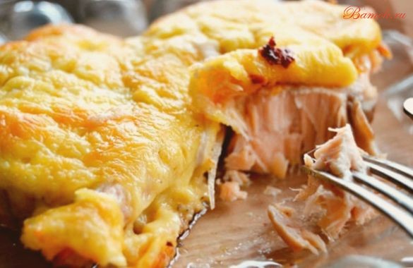 Сочная рыба запеченная в омлете Сочная рыба запеченная в омлете