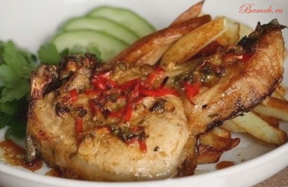 Свиная корейка в цитрусовом маринаде Свиная корейка в цитрусовом маринаде