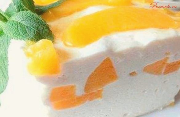 Творожное бланманже с ананасом