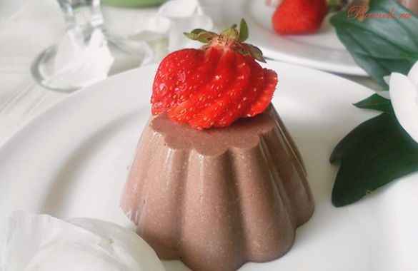 Творожное суфле с какао на десерт