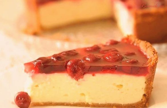 Вишневый чизкейк с домашним творогом