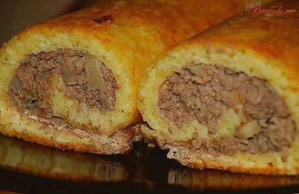 Закусочные рулетики из фарша